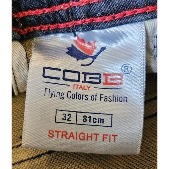 COBB Italy Straight Fit Low Rise Dark Wash Denim Jeans Mens Size 32 Capri - Picture 7 of 12